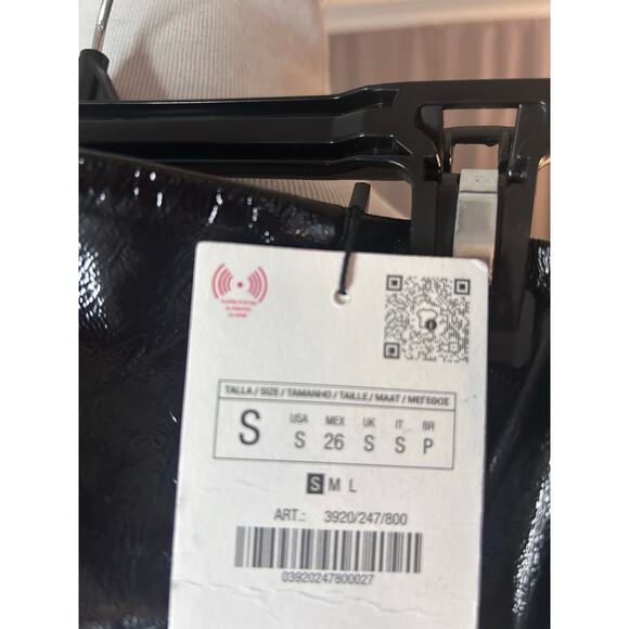 Nwt- Zara STRAPLESS LEATHER TOP-Small - Picture 7 of 7